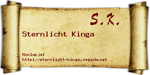 Sternlicht Kinga névjegykártya